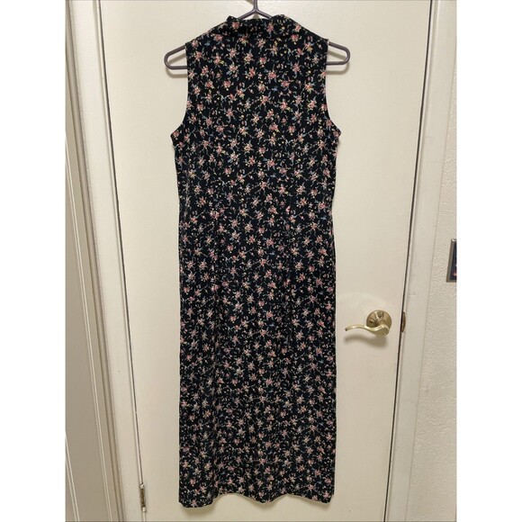 Vintage Kathy Lee Collection Floral Front Button Sleeveless Dress Womens Size 8 - Picture 6 of 7